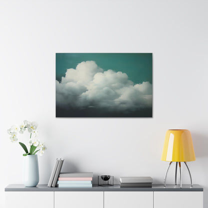 Impressionist Style Large Cloud - Moody Dark Print Canvas Print - Digital Artwork on Canvas - Dark Academia