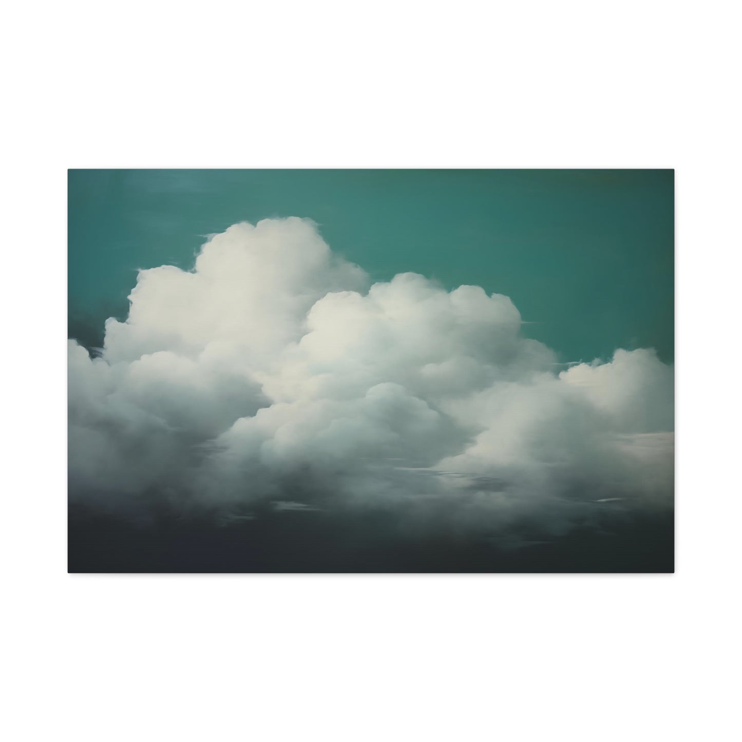 Impressionist Style Large Cloud - Moody Dark Print Canvas Print - Digital Artwork on Canvas - Dark Academia