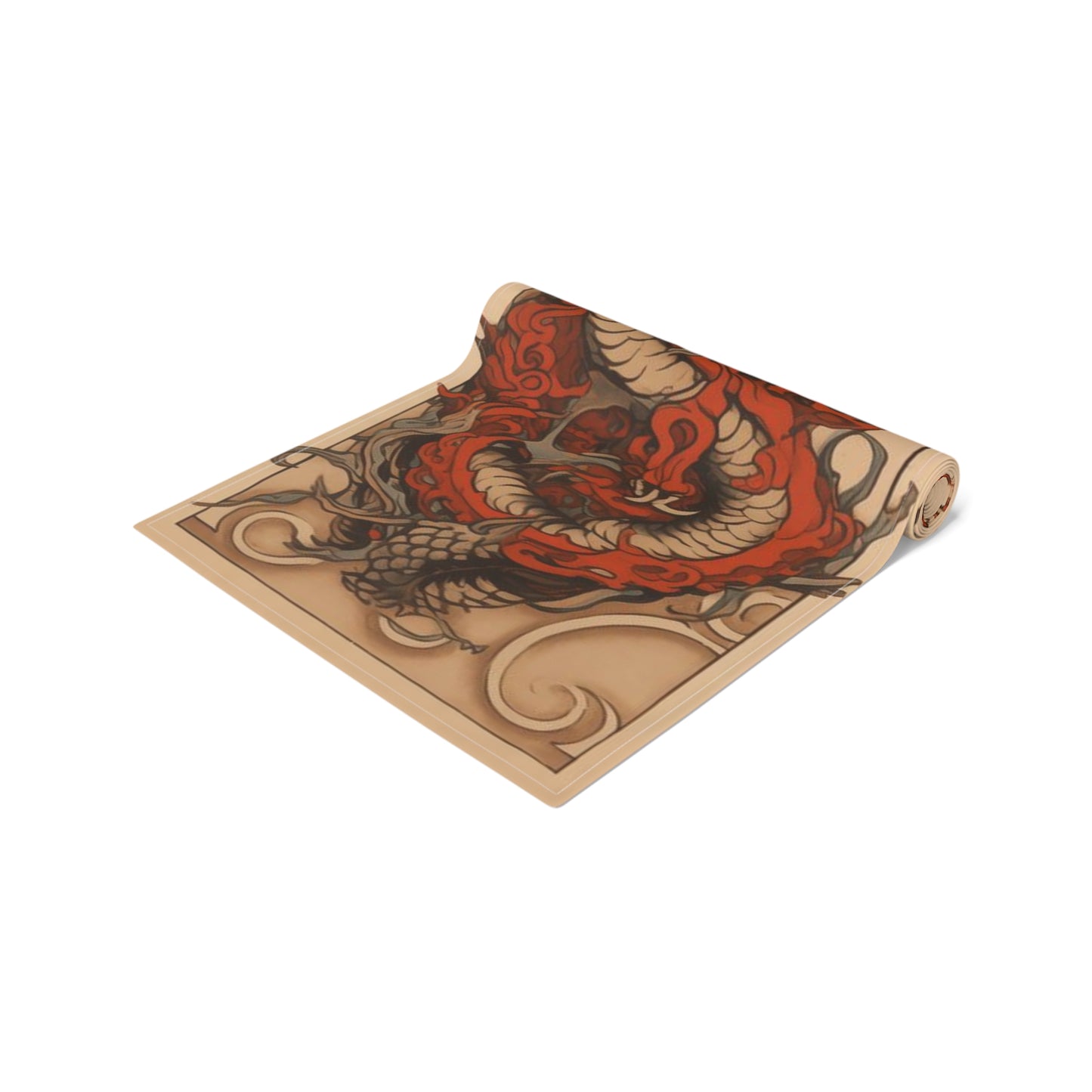 Mystic Dragon Table Runner – Durable Artisan-Inspired Home Decor for Craftsman & Bungalow Styles, Table Runner