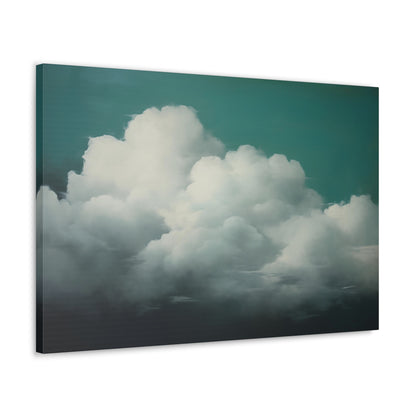 Impressionist Style Large Cloud - Moody Dark Print Canvas Print - Digital Artwork on Canvas - Dark Academia