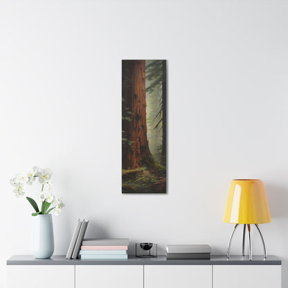 The Giant Redwood - Impressionist Digital Canvas Art - Digital Oil Painting Artwork - Craftsman Style Wall Art