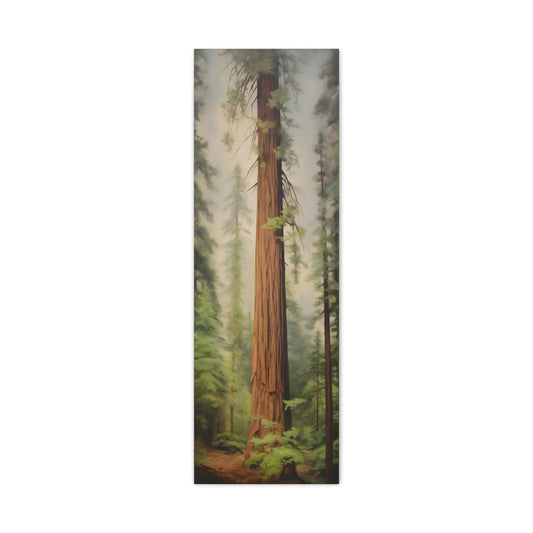 The Giant Redwood 2 - Impressionist Digital Canvas Art - Digital Oil Painting Artwork - Craftsman Style Wall Art