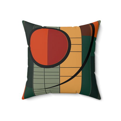 Sunset over the City - Geometric Pillow - Mission Style Decor, Craftsman Home Accent, Frank Lloyd Wright Inspired, Art Nouveau Design, Arts and Crafts Bungalow Art, Architect Gift Idea