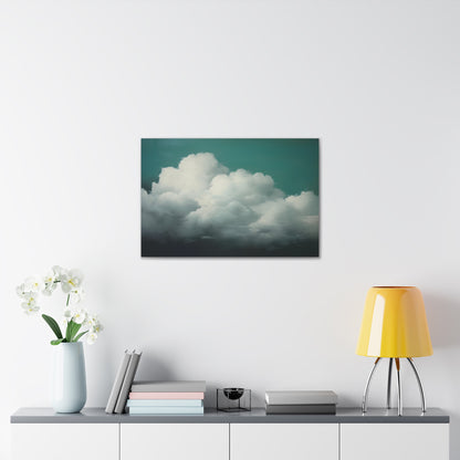 Impressionist Style Large Cloud - Moody Dark Print Canvas Print - Digital Artwork on Canvas - Dark Academia