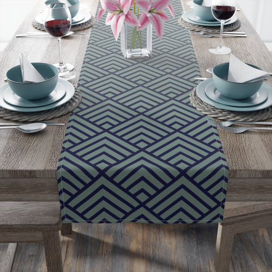 Descending Squares - Frank Lloyd Wright Style Table Runner - Gifts for Mission Style Homes and Gifts for Architects