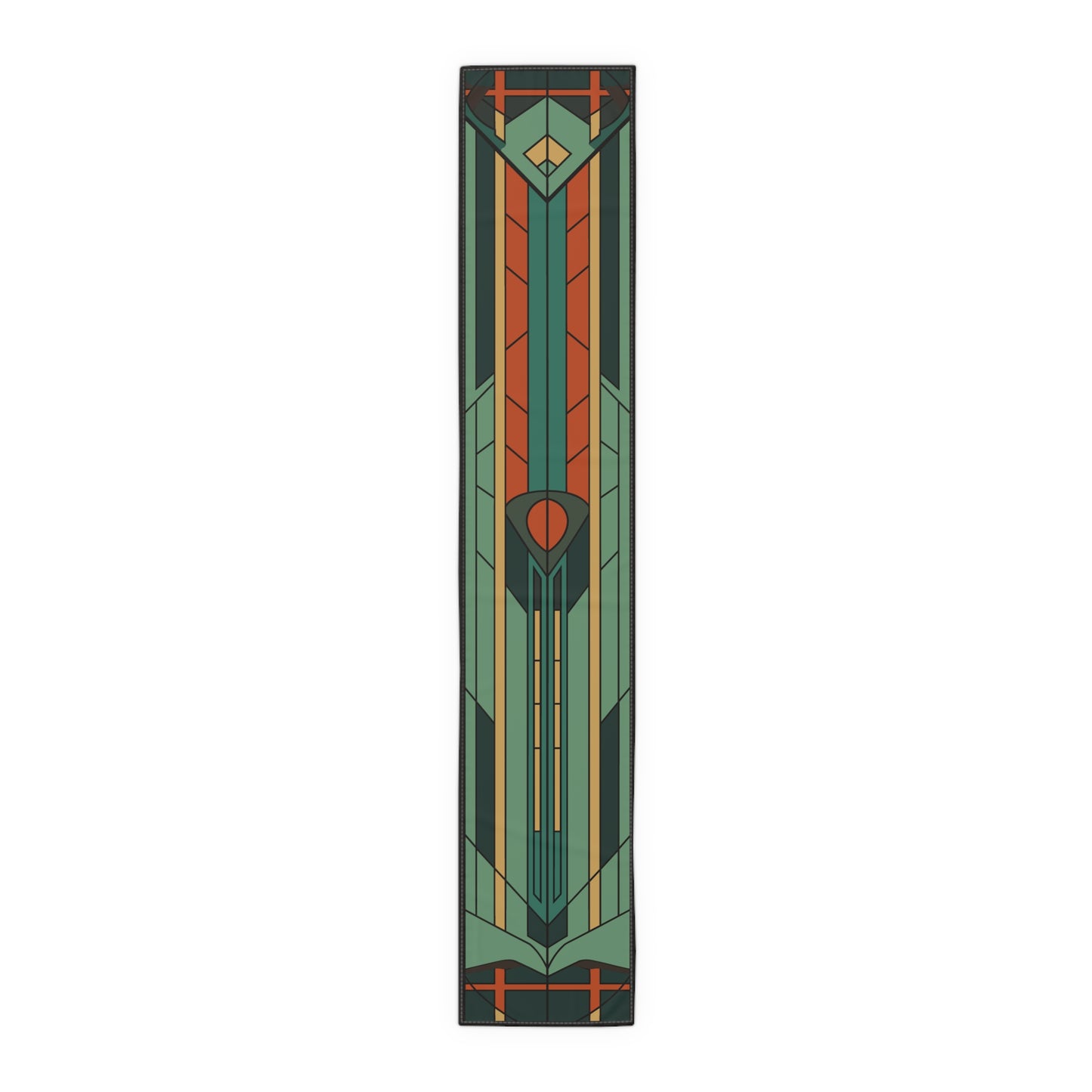 The Goldokien - Table Runner - Frank Lloyd Wright Inspired Art Deco - Gift For Mission Style homes - Gift for Architects - v2MWM