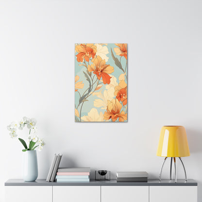 Premium Art Nouveau Floral Canvas Print - Perfect for Craftsman Style Homes