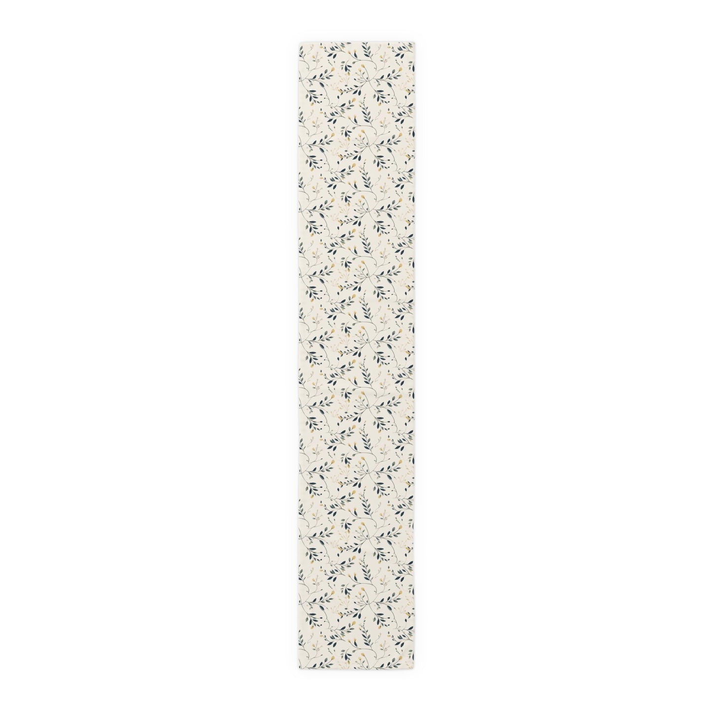 Vintage style Botanical Table Runner - Slender Leaves and Buds