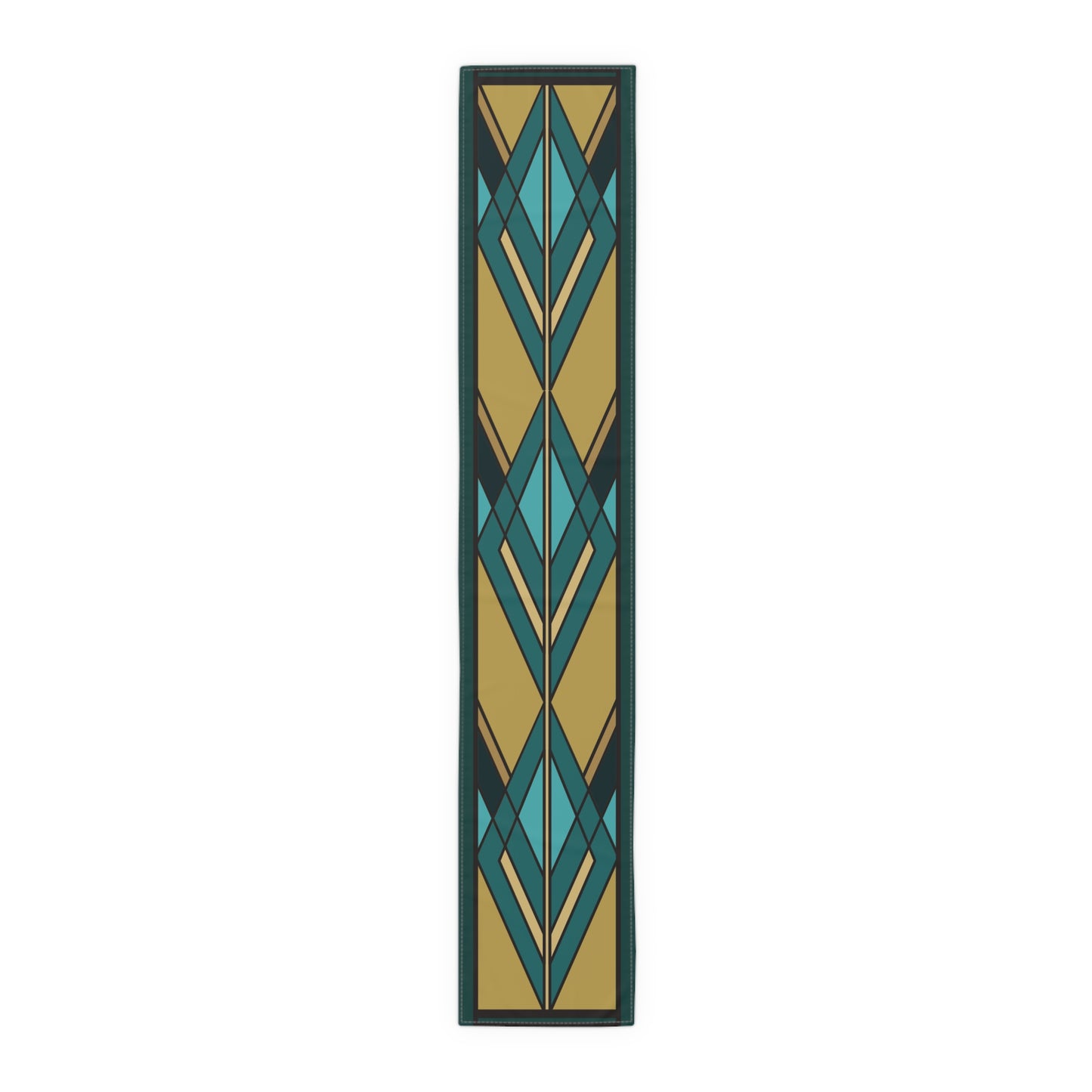 Table Runner - Spring Aztec Pattern - Frank Lloyd Wright Inspired Design - Gift For Mission Style homes - Gift for Architects  - v2MWM