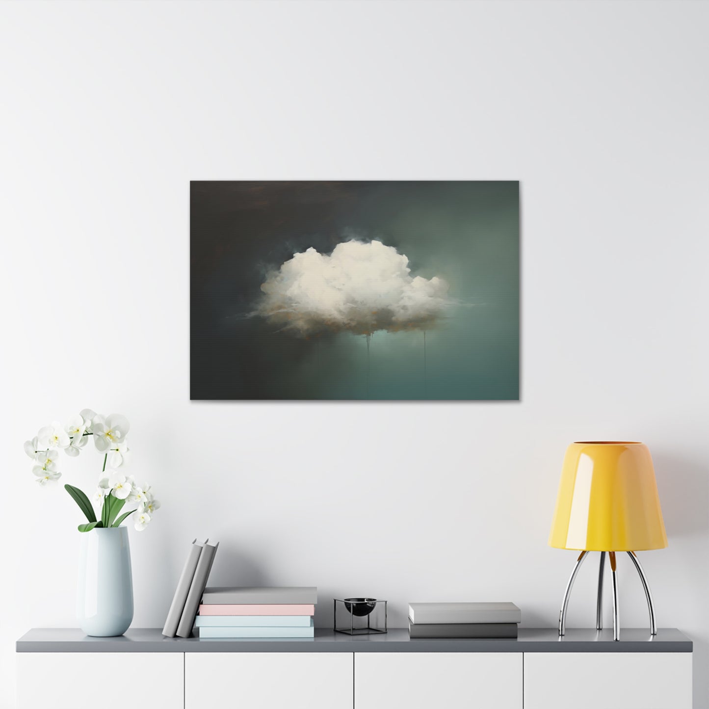 Impressionist Large Moody Cloud - Digital Painting Canvas Art